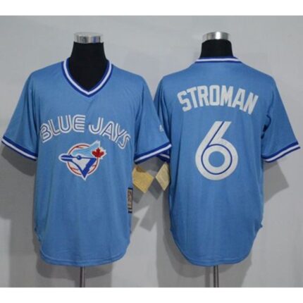 Blue Jays #6 Marcus Stroman Light Blue Cooperstown Throwback Stitched MLB Jersey