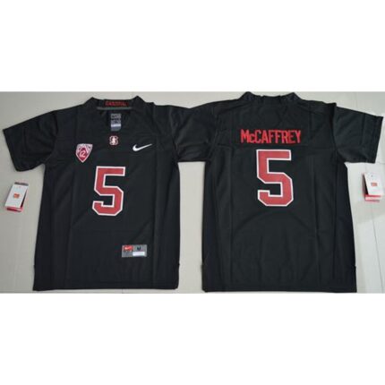 Cardinal #5 Christian McCaffrey Blackout Stitched Youth NCAA Jersey
