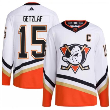 Men's Anaheim Ducks #15 Ryan Getzlaf White 2022-23 Reverse Retro Stitched Jersey