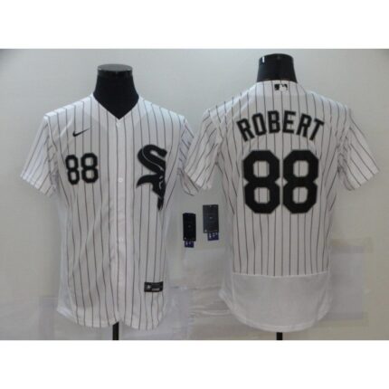 Men's Chicago White Sox #88 Luis Robert White Flex Base Stitched Jersey