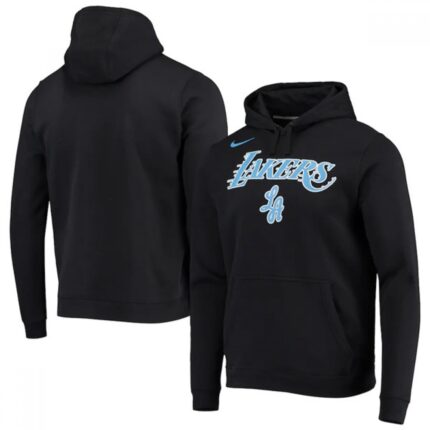 Men's Los Angeles Lakers 2021 Black City Edition Story Club Pullover Hoodie