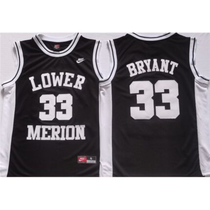 Men's Lower Merion #33 Kobe Bryant Black Stitched Jersey