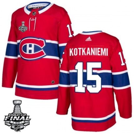 Men's Montreal Canadiens #15 Jesperi Kotkaniemi 2021 Red  Stanley Cup Final Stitched Jersey