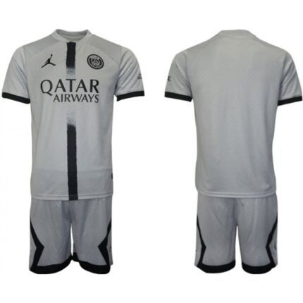 Men's Paris Saint-Germain Blank 2023 Grey Soccer Jersey Suit