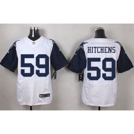 Nike Cowboys #59 Anthony Hitchens White Men's Stitched NFL Elite Rush Jersey