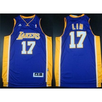 Revolution 30 Lakers #17 Jeremy Lin Purple Stitched Youth NBA Jersey