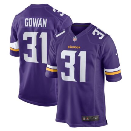 Tay Gowan Minnesota Vikings Nike Home Game Jersey - Purple