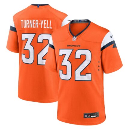 Delarrin Turner-Yell Denver Broncos Nike Team Game Jersey - Orange
