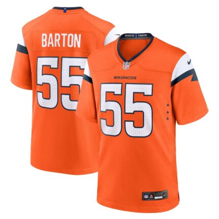 Cody Barton Denver Broncos Nike Game Jersey - Orange