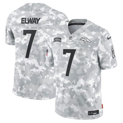 John Elway Denver Broncos Nike 2024 Salute to Service Retired Limited Jersey - Arctic Camo