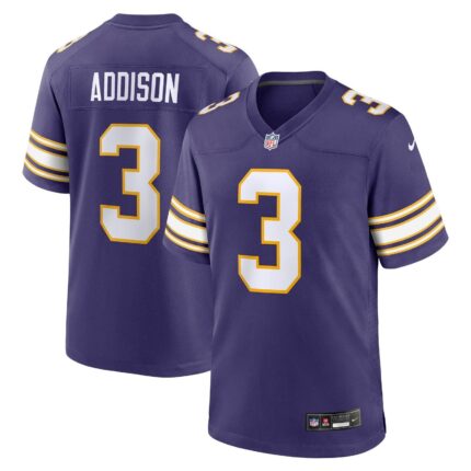 Jordan Addison Minnesota Vikings Nike Classic Game Jersey - Purple