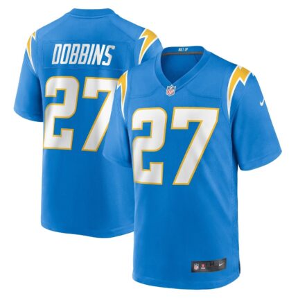 J.K. Dobbins Los Angeles Chargers Nike Team Game Jersey - Powder Blue